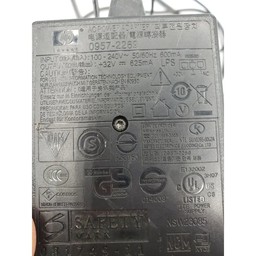 Original Printer Adapter 32V 625ma For HP F2418 F4488 k109a J4580 J4660 J4500